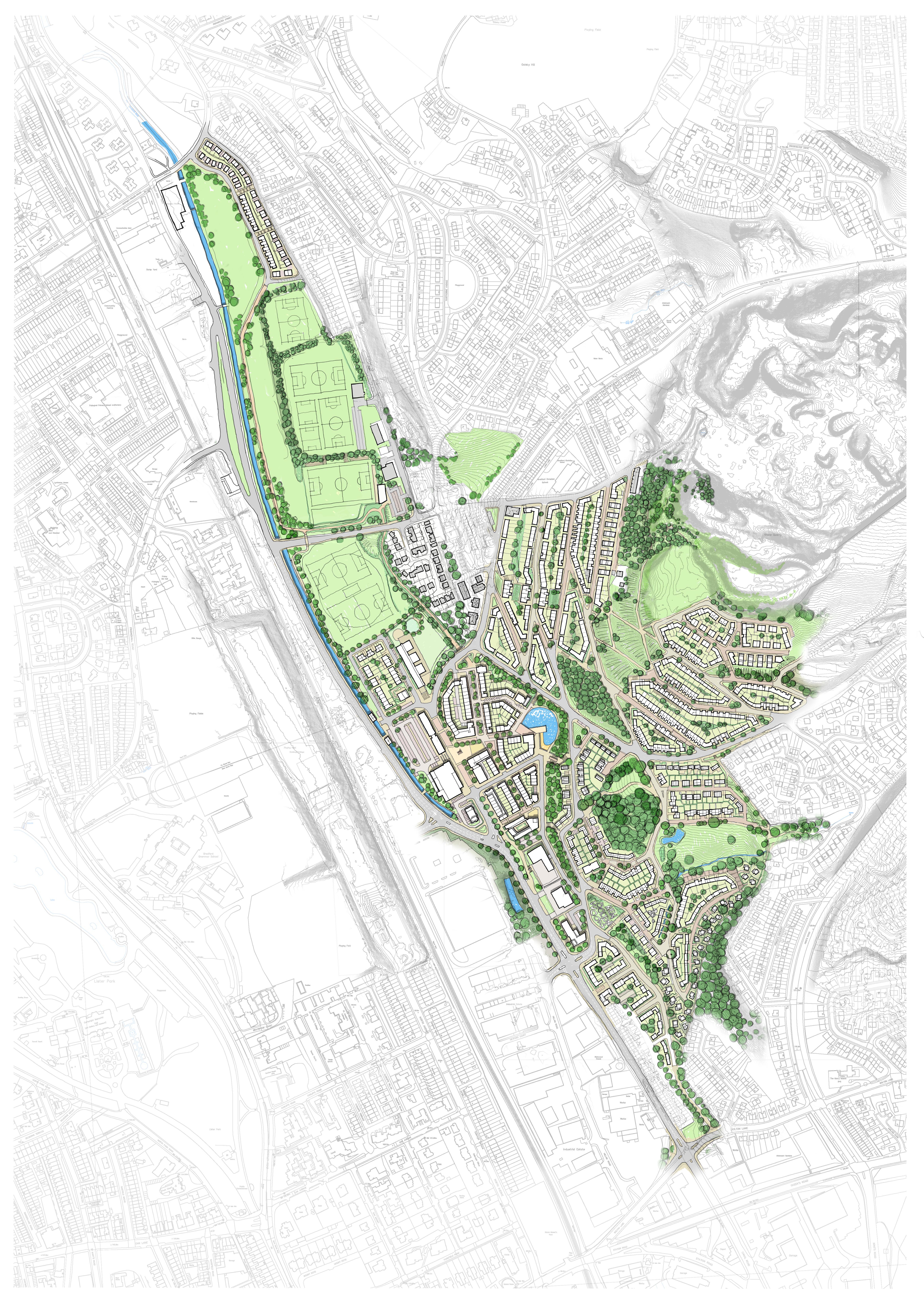 Illustrative Masterplan for New Bolton Woods