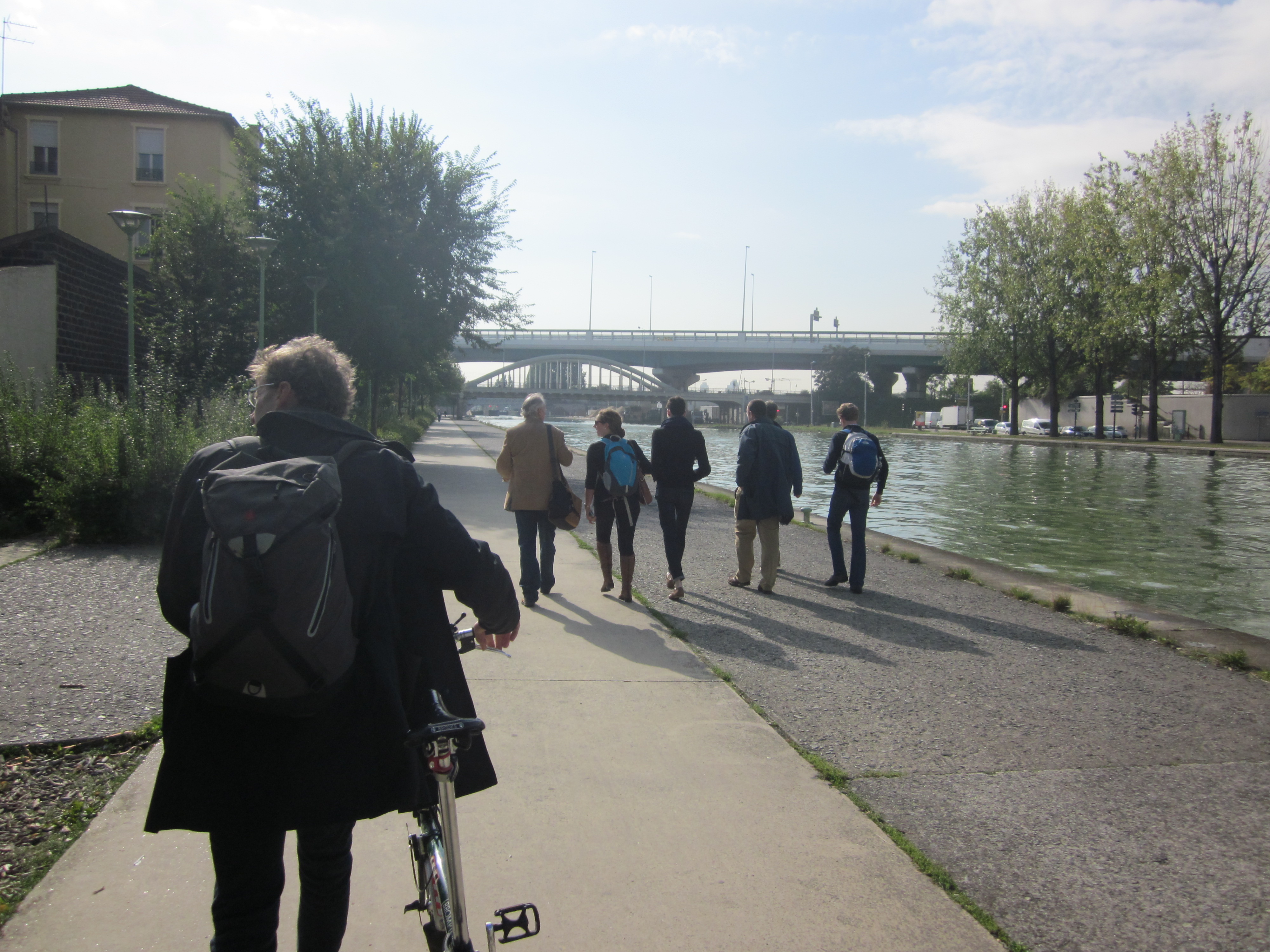 TEN Group walk alongside the canal at St Denis, Paris