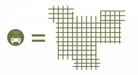 Cars create grids