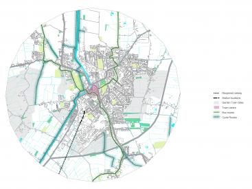 Wisbech: walking and cycling and public transport routes