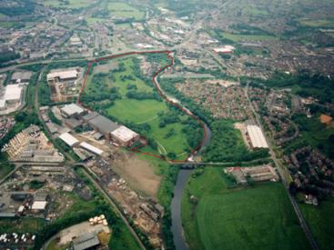 Aerial view of Bury