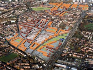  Aerial view of the Werneth/ Freehold masterplan