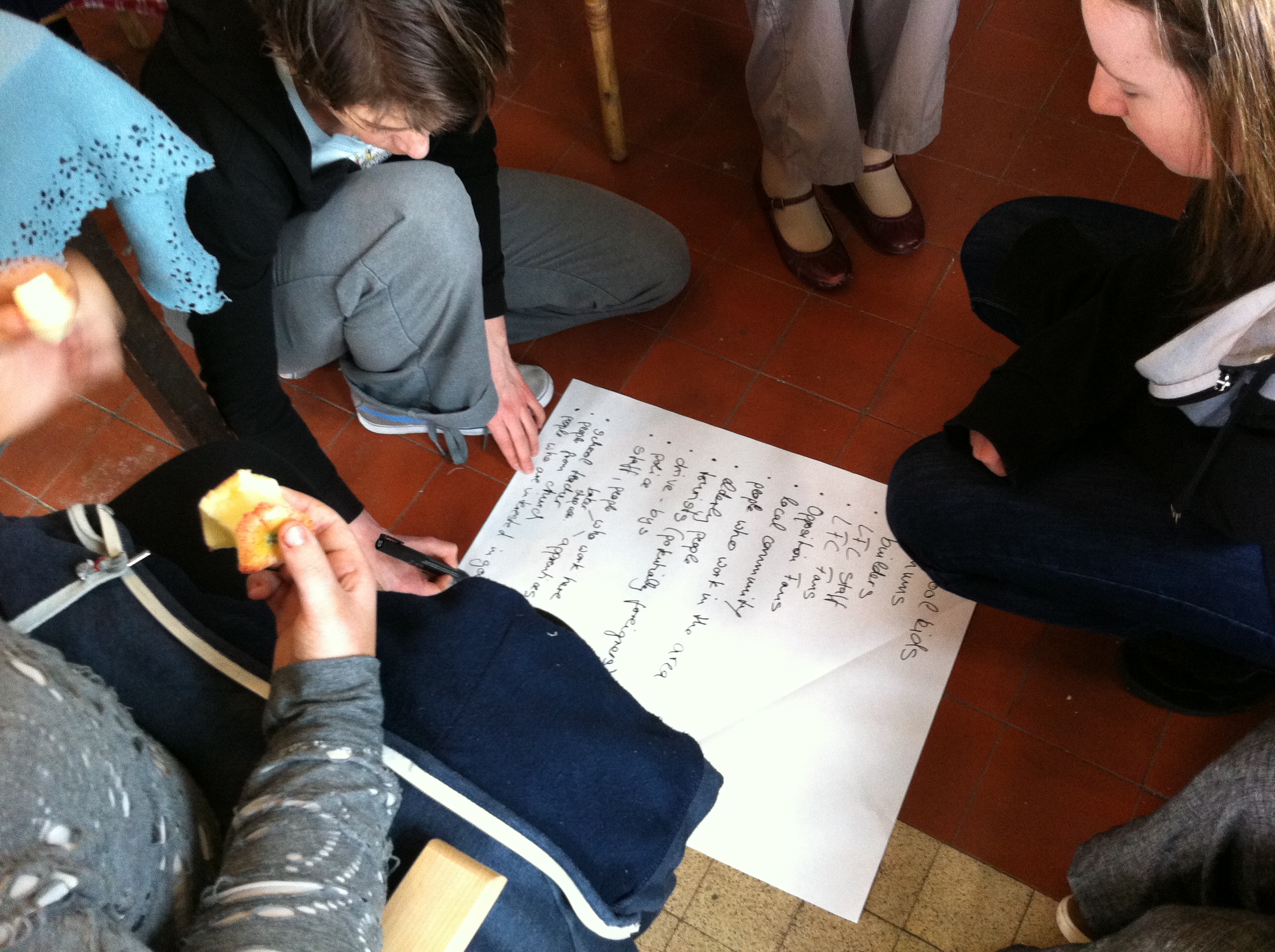 Group task asking who the Bakery is for